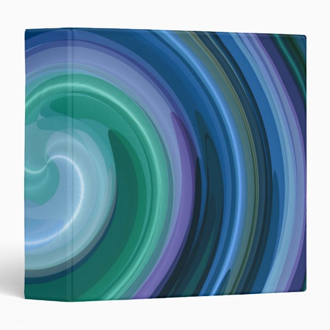 Blue Spiral Abstract Art Binder (Front/Spine)