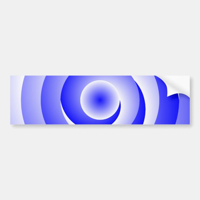 Blue Spiral Illusion by Kenneth Yoncich Bumper Sticker (Front)