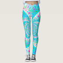 Blue Spiral Leggings