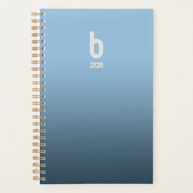 Blue Spiral Planner  – 2026 Breath (Front)