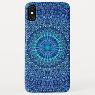 Blue Spiritual Flower Garden Mandala iPhone XS Max Case