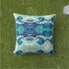 Blue Splash 1 - Outdoor Throw Pillow