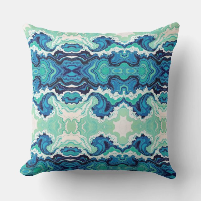 Blue Splash - Large outdoor pillow (Front)