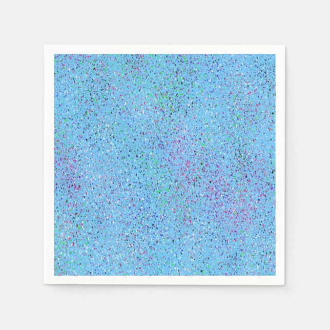 Blue Splatter Abstract  Napkin (Front)