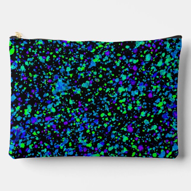 Blue Splatter - Accessory Pouch (Front)