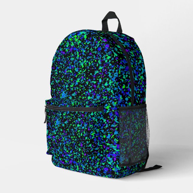 Blue Splatter - Backpack (Back Corner Right)