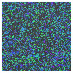 Blue Splatter - Combed Cotton Fabric