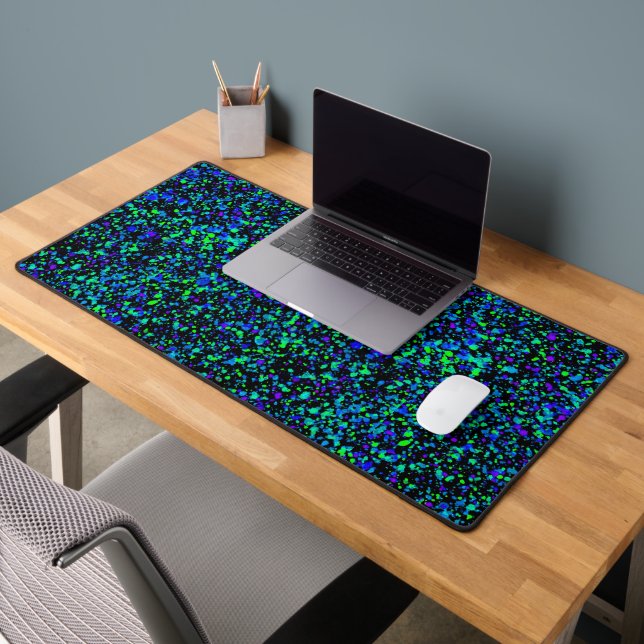Blue Splatter - Desk Mat (Office 2)