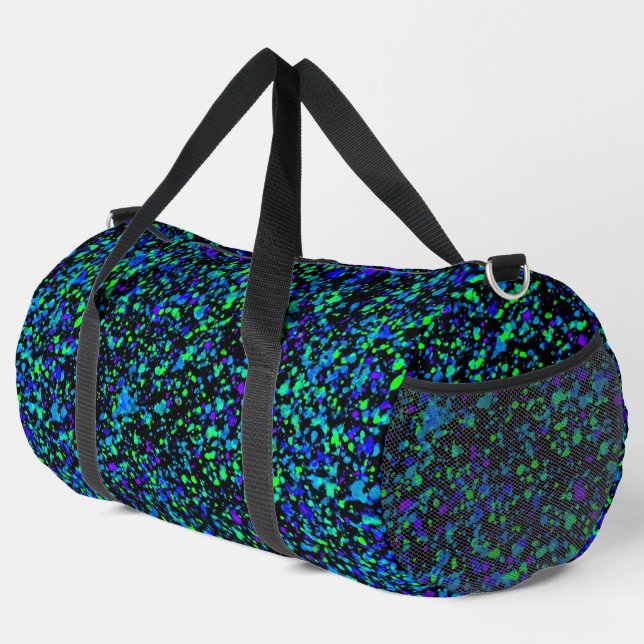 Blue Splatter - Duffel Bags (Right Corner)