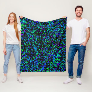 Blue Splatter - Fleece Blanket