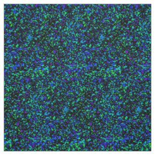 Blue Splatter - Ivory Linen Fabric