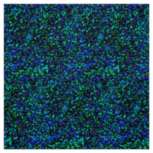 Blue Splatter - Polyester Poplin Fabric