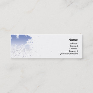 Blue Splatter - Skinny Mini Business Card