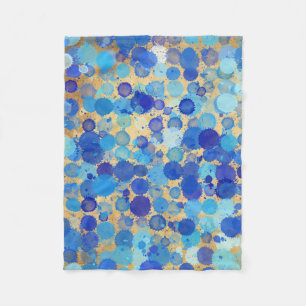 BLUE SPLOTCHES FLEECE BLANKET