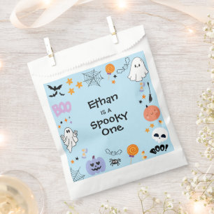 Blue Spooky One Cute Ghost Halloween 1st Birthday Favour Bag