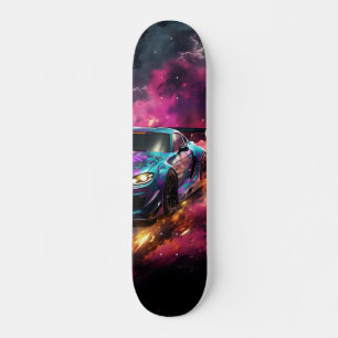 Blue Sports Car Skateboard