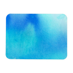 Blue spot, watercolor abstract hand painted magnet