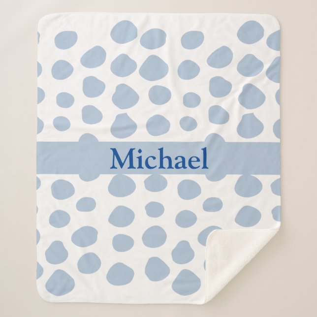 BLUE SPOTS SHERPA BLANKET (Front)