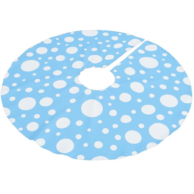 Blue Spots Tree Skirt (Angled)