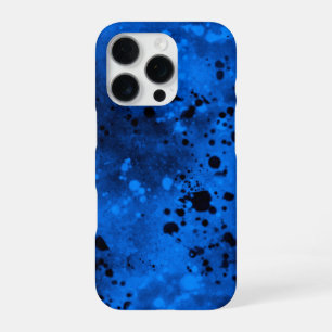 Blue Spray Paint Effect iPhone 16 Case