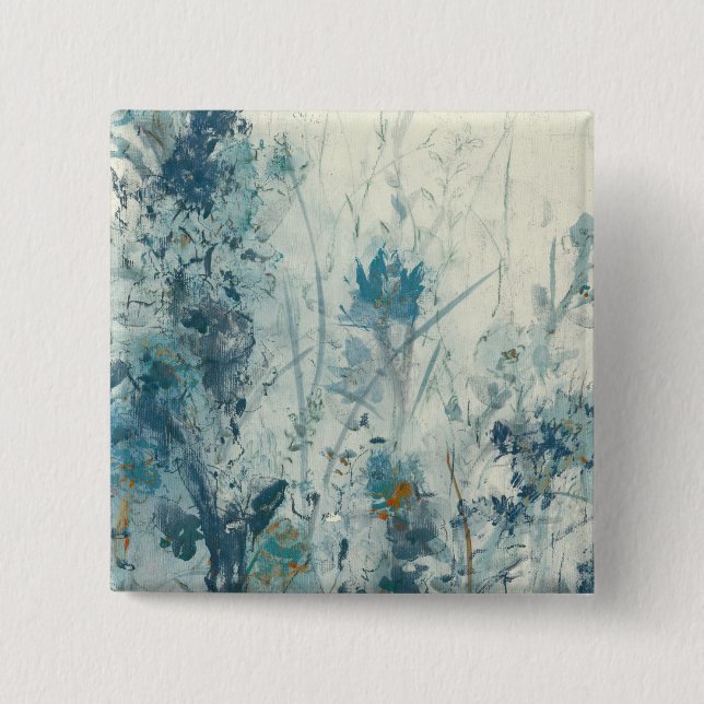 Blue Spring 2 Inch Square Button (Front)