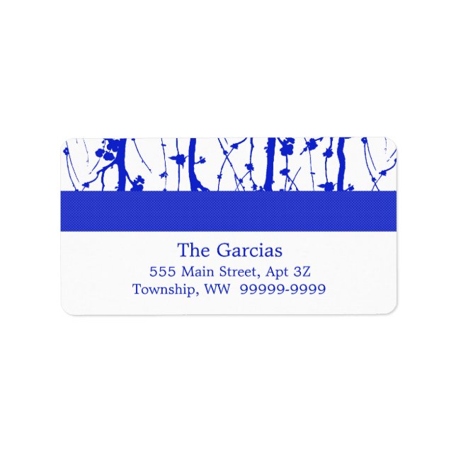 Blue Spring Blossoms Label (Front)