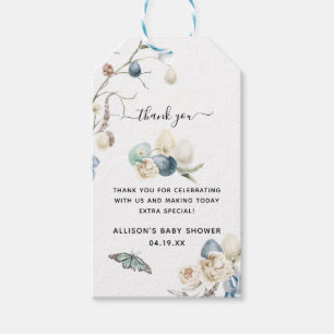 Blue Spring Easter   Baby Shower Thank You Gift Tags