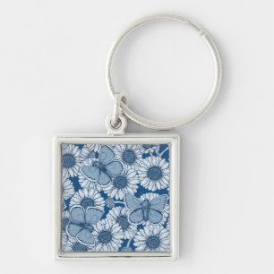 Blue spring keychain