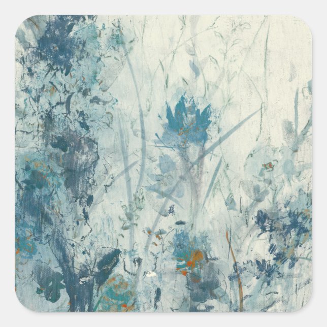 Blue Spring Square Sticker (Front)