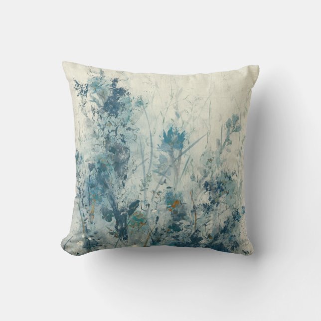 Blue Spring Throw Pillow (Front)