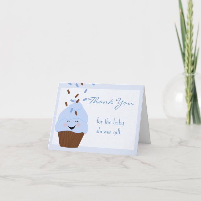 Blue Sprinkles Thank You Card (Front)