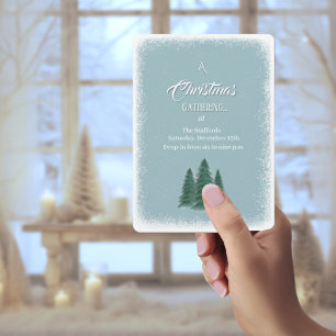 Blue Spruce Christmas Invitation