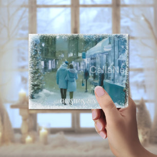 Blue Spruce Magical Christmas Portrait Postcard