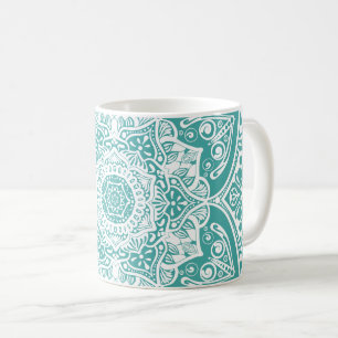 Blue Spruce Mandala Coffee Mug