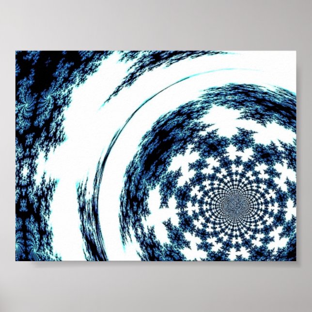 Blue Spun Threads Poster (Front)