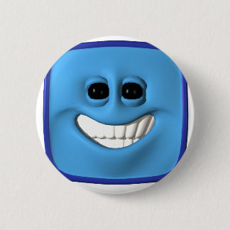 blue square 2 inch round button