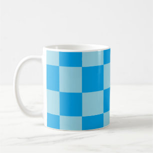 Blue square blocks geometric coffee mug