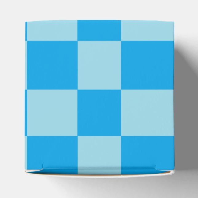 Blue square blocks pattern favor box (Top)