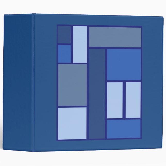 Blue Square Geometric - Emotion Form and Colour Binder (Front/Spine)
