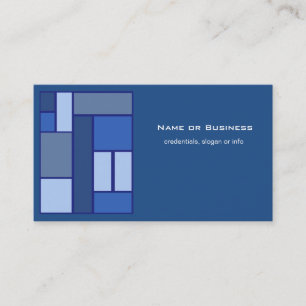 Blue Square Geometric - Emotion Form and Colour Business Card