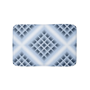 Blue square holes pattern bath mat