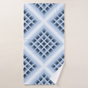 Blue square holes pattern bath towel