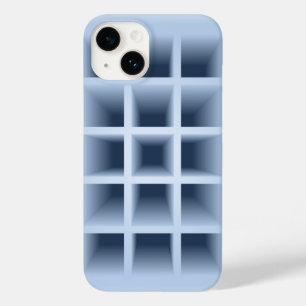 Blue square holes pattern Case-Mate iPhone 14 case