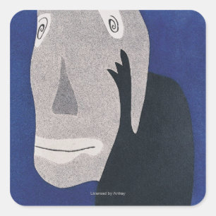 Blue Square Sticker