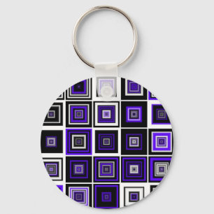 Blue Squares Keychain