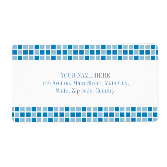 Blue Squares Pattern (Front)