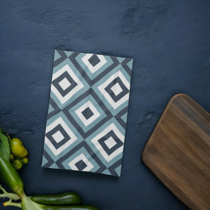 Blue Squares Pattern Kitchen Towel