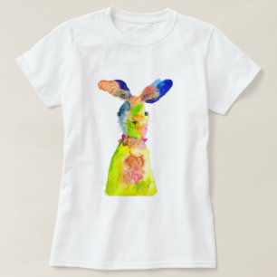 Blue squares watercolor abstract T-Shirt