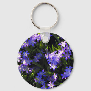 Blue Squill Spring Flowers Keychain