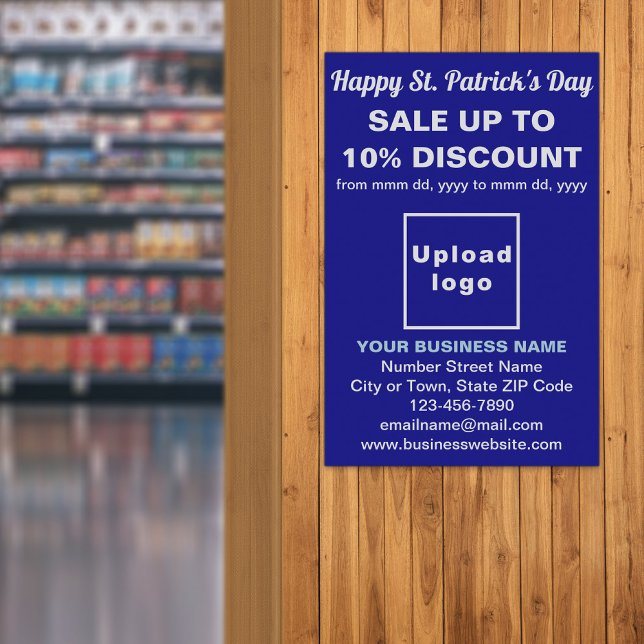 Blue St. Patrick's Day Business Sale Poster (Blue St. Patrick's Day business sale poster)